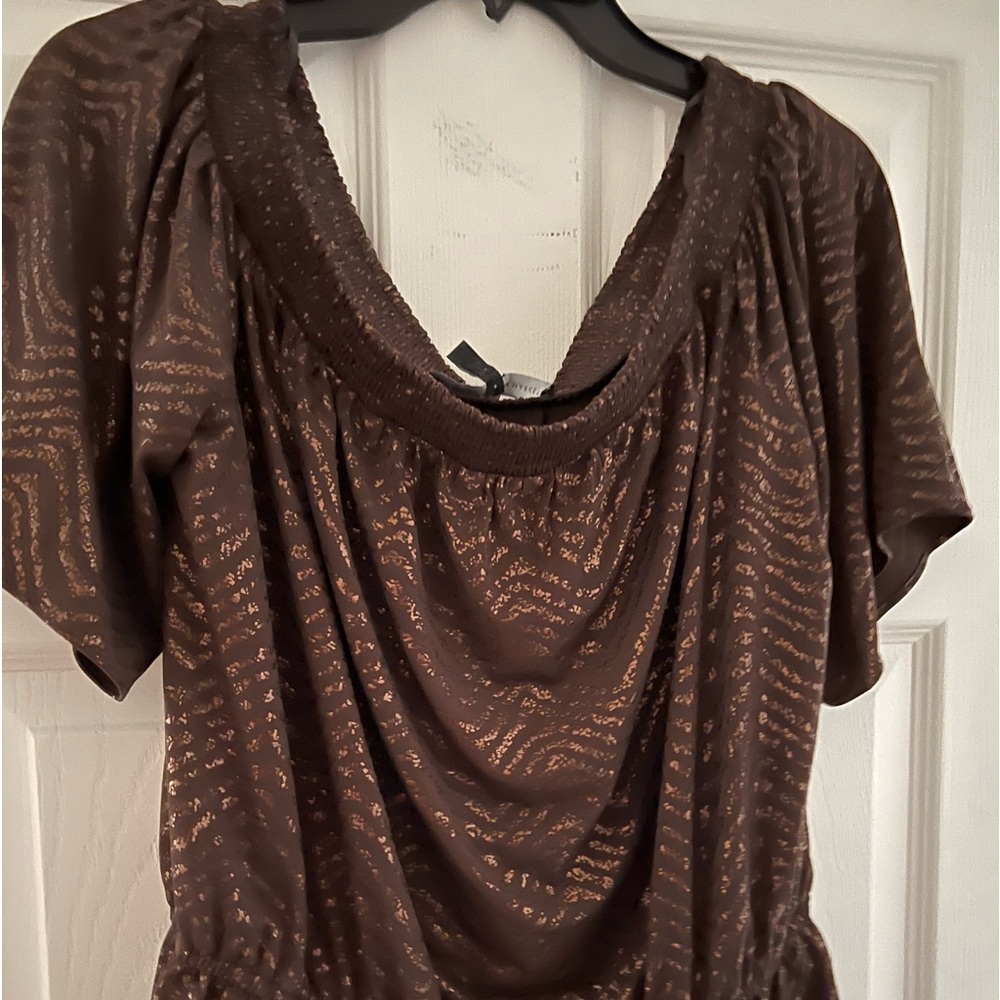 Brown & Gold ladies top